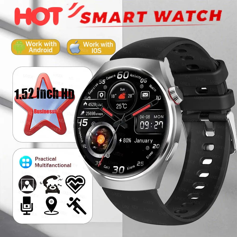 2026 New Originl Men Watch plus Smartwatches 1.52" HD Screen GPS Track Bluetooth Call Health Tracker Multifunction Smartwatches