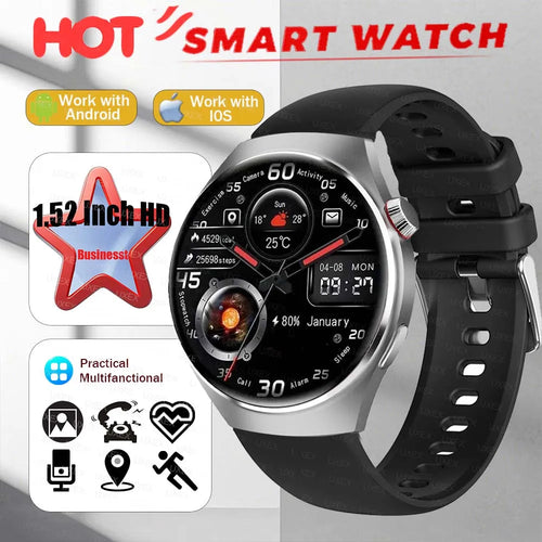 2026 New Originl Men Watch plus Smartwatches 1.52" HD Screen GPS Track Bluetooth Call Health Tracker Multifunction Smartwatches