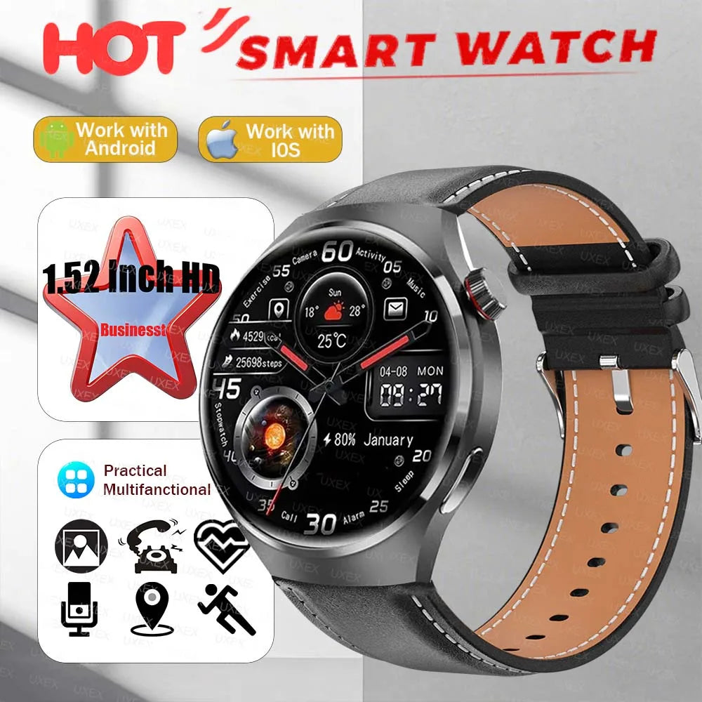 2026 New Originl Men Watch plus Smartwatches 1.52" HD Screen GPS Track Bluetooth Call Health Tracker Multifunction Smartwatches