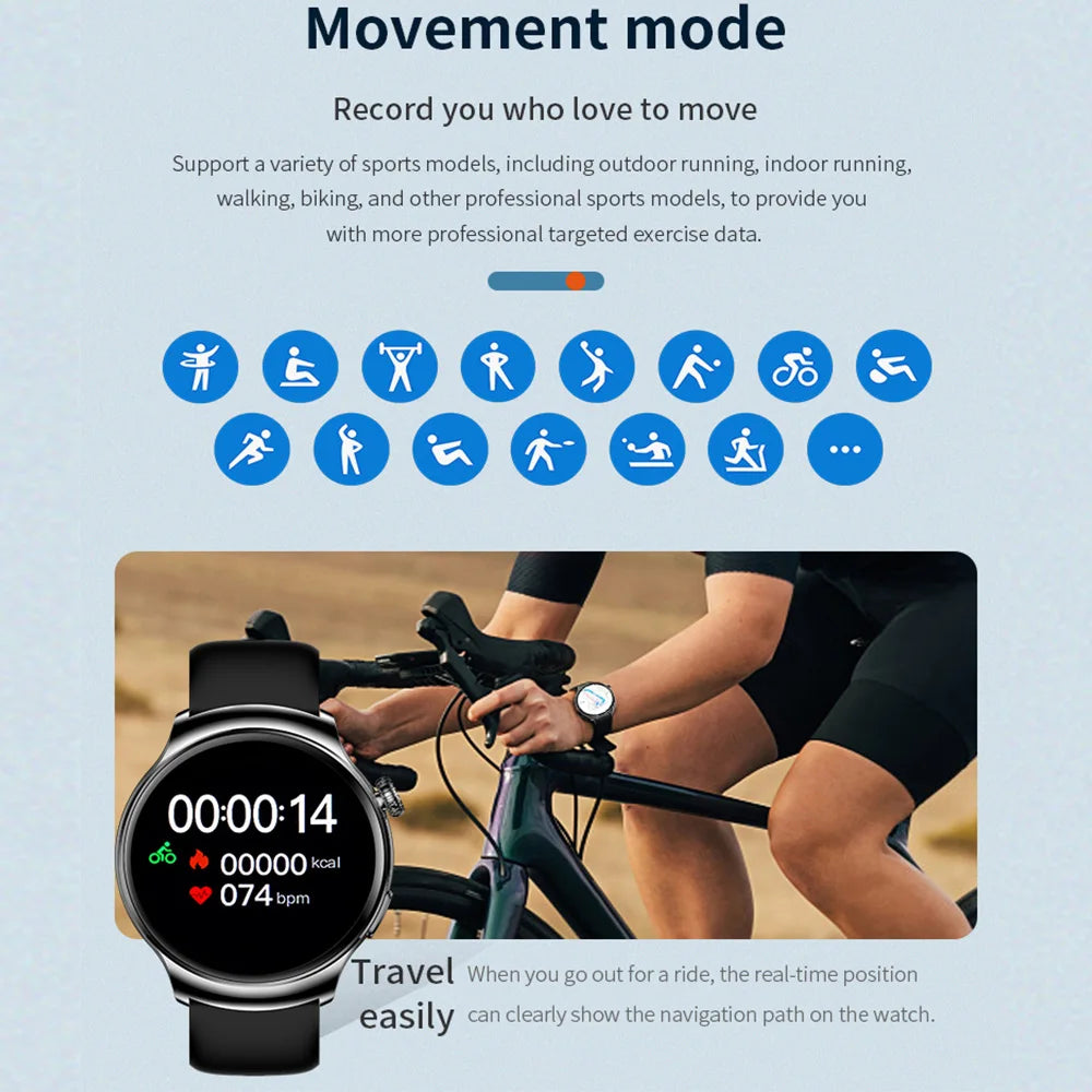 2026 New Originl Men Watch plus Smartwatches 1.52" HD Screen GPS Track Bluetooth Call Health Tracker Multifunction Smartwatches