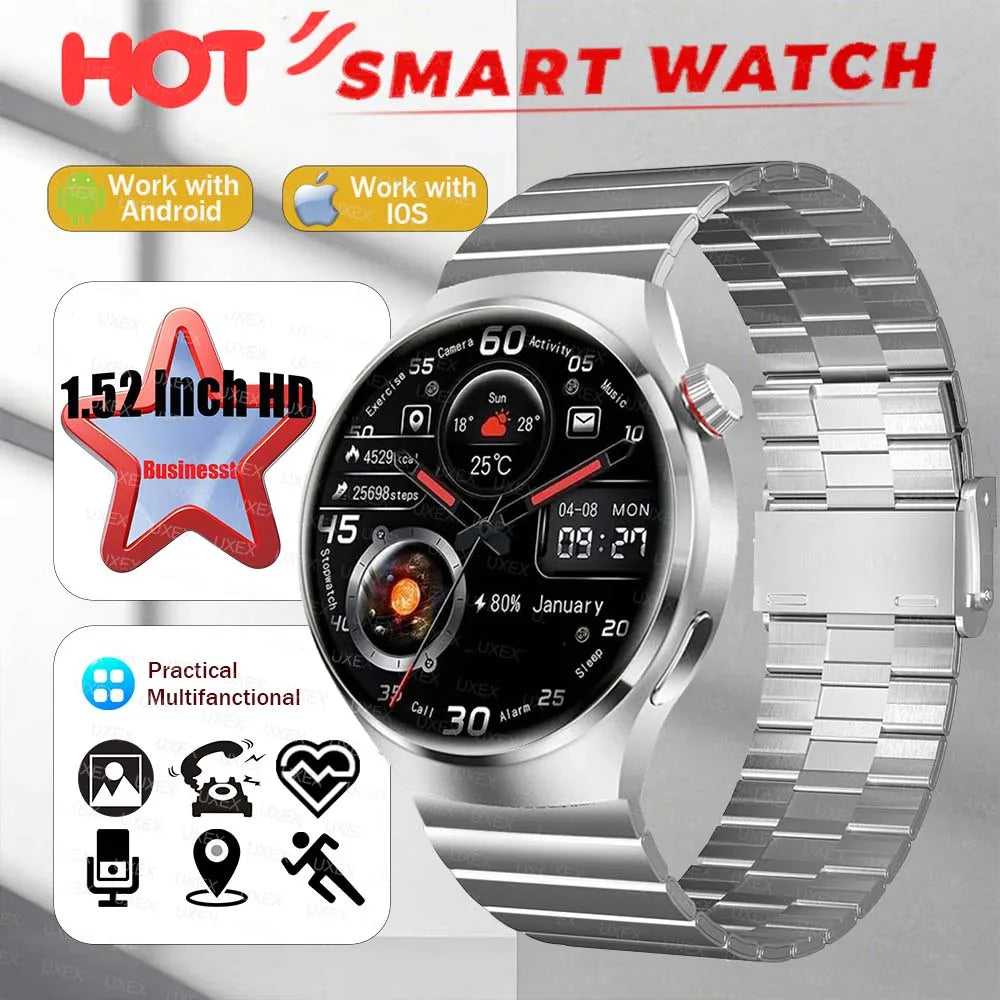 2026 New Originl Men Watch plus Smartwatches 1.52" HD Screen GPS Track Bluetooth Call Health Tracker Multifunction Smartwatches