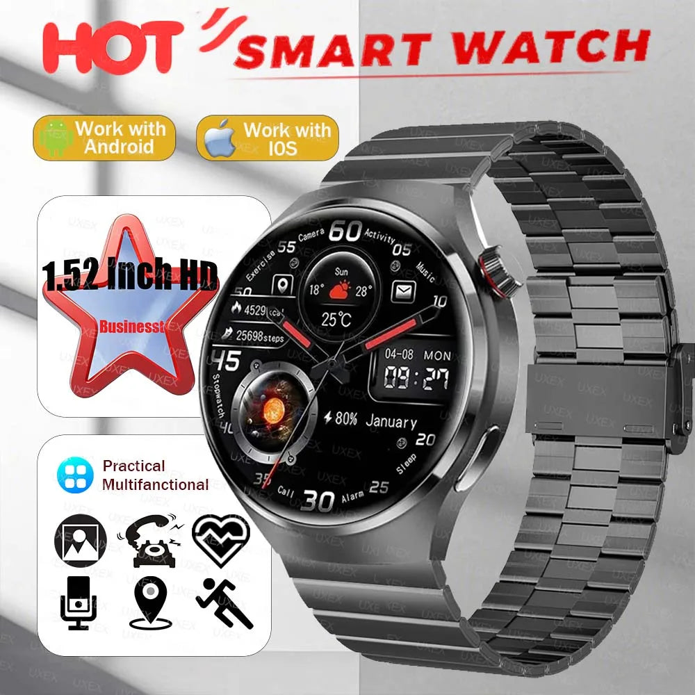 2026 New Originl Men Watch plus Smartwatches 1.52" HD Screen GPS Track Bluetooth Call Health Tracker Multifunction Smartwatches
