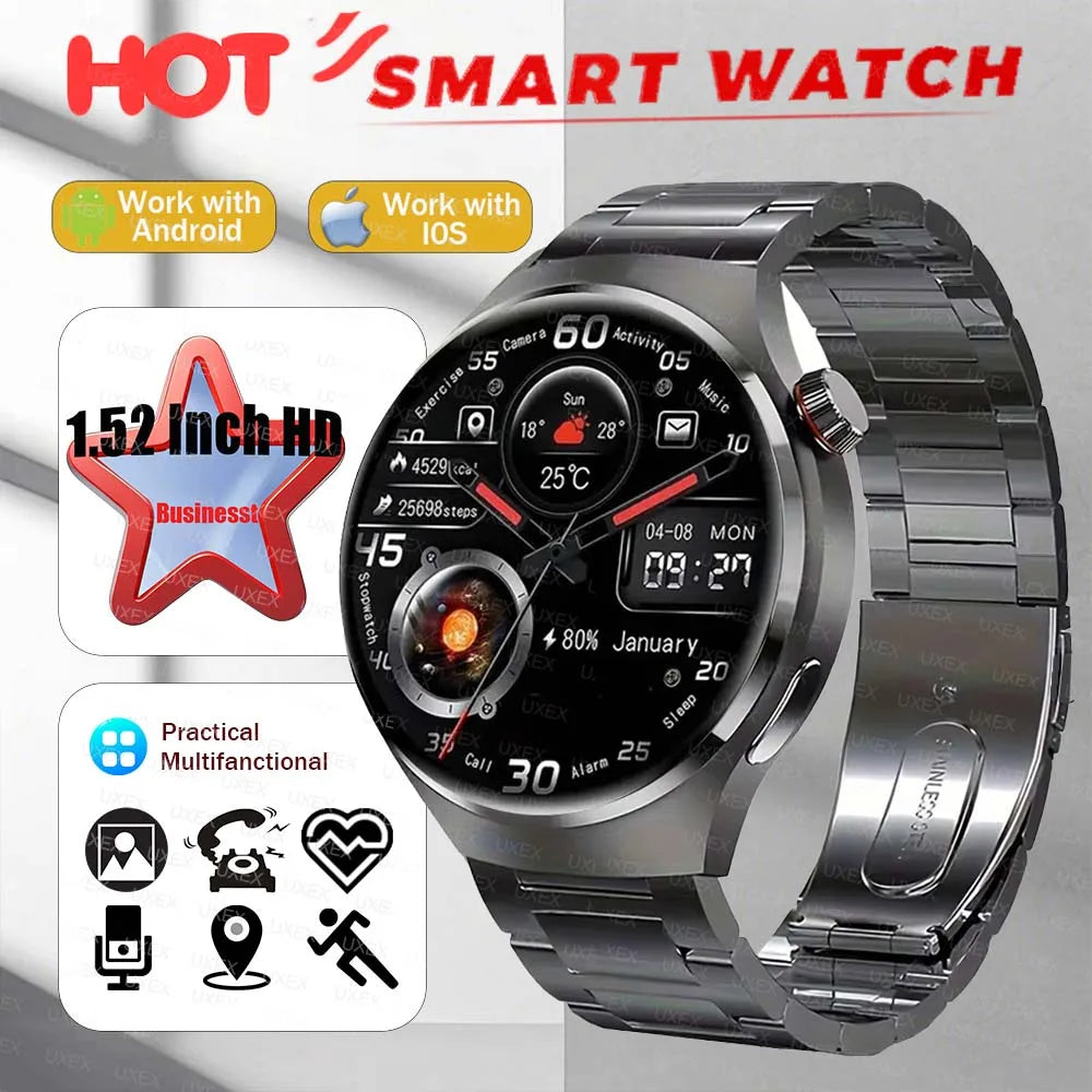 2026 New Originl Men Watch plus Smartwatches 1.52" HD Screen GPS Track Bluetooth Call Health Tracker Multifunction Smartwatches