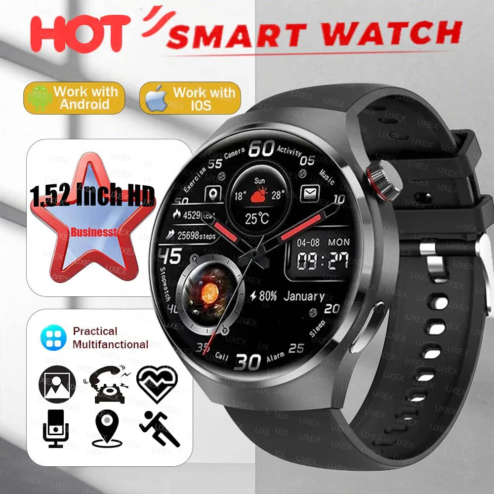 2026 New Originl Men Watch plus Smartwatches 1.52" HD Screen GPS Track Bluetooth Call Health Tracker Multifunction Smartwatches